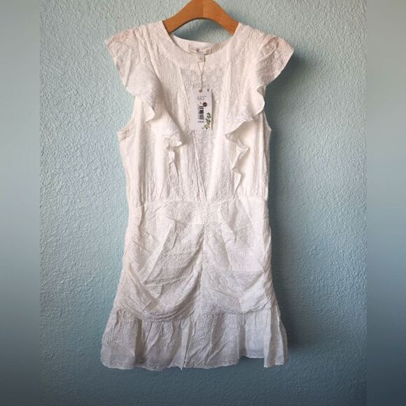 Chelsea & Violet Dresses & Skirts - Chelsea and Violet dress rushed eyelet sleeveless off white color new with tags